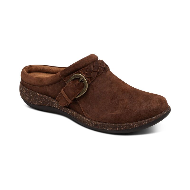 Aetrex | Women's Libby Comfort Clog-Tobacco | New Arrivals