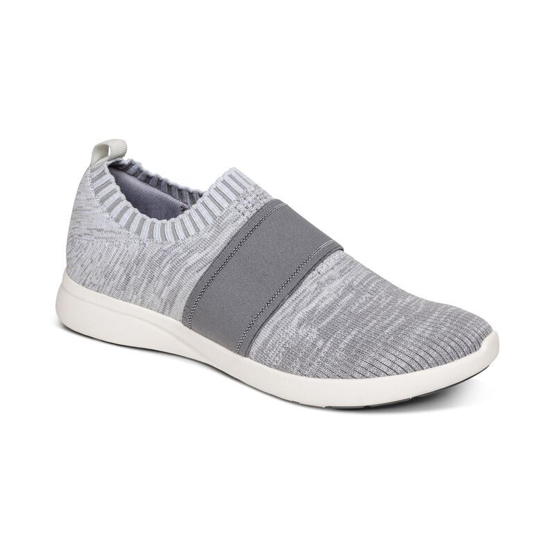 Aetrex | Women's Demi Arch Support Sneaker-Grey | New Arrivals