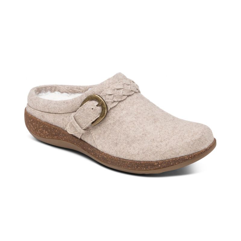 Aetrex | Women's Libby Comfort Clog-Oatmeal Wool | New Arrivals