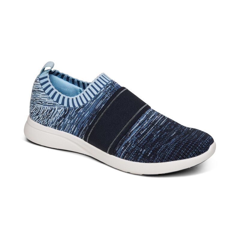 Aetrex | Women's Demi Arch Support Sneaker-Blue | New Arrivals