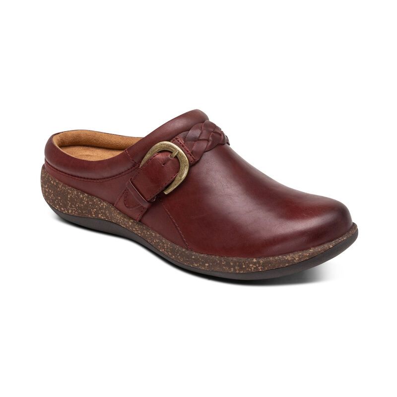 Aetrex | Women's Libby Comfort Clog-Burgundy | New Arrivals