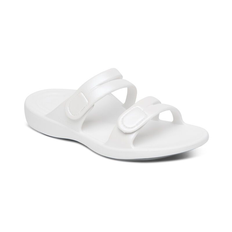 Aetrex | Women's Janey Sport Water-Friendly Slide-White | New Arrivals