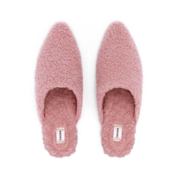 Birdies - Women's The Lark-Pink Faux Shearling Slide-Blush Faux Shearling