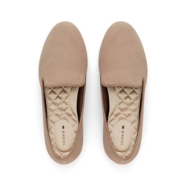 Birdies - Women's The Starling-Beige Suede Flat-Latte Suede