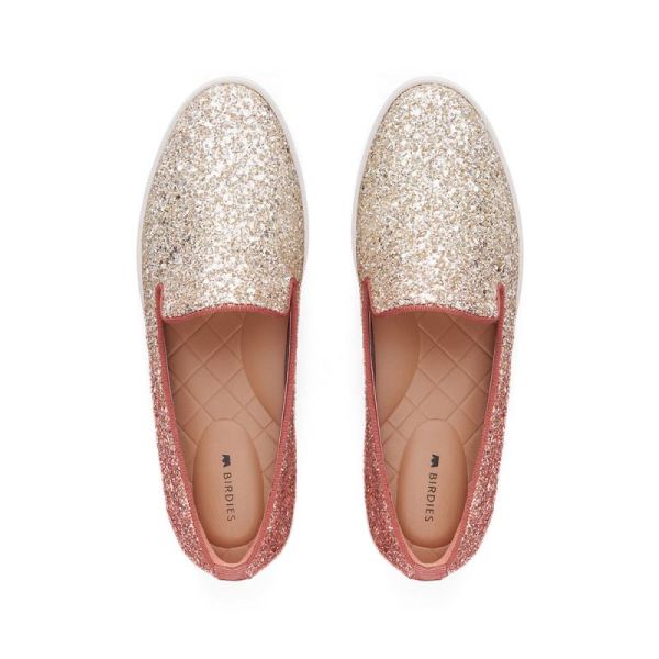 Birdies - Women's The Swift-Light Pink Glitter Shoes-Pixie Dust