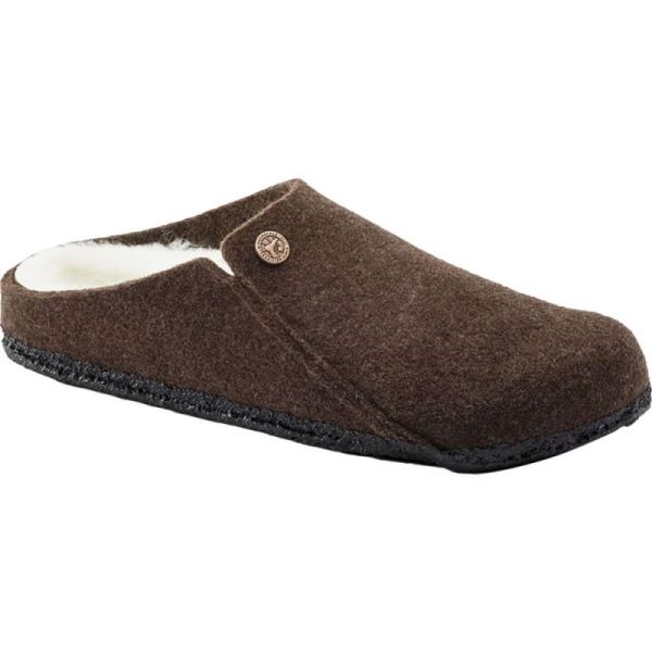 Women's Birkenstock Zermatt Shearling Clog Slipper Mocha/Natural Wool