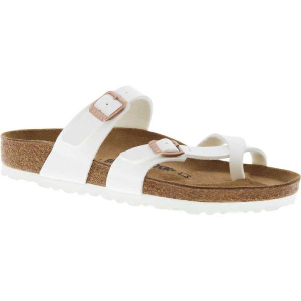 Girls' Birkenstock Mayari Birko Flor Sandal White Birko-Flor - Click Image to Close