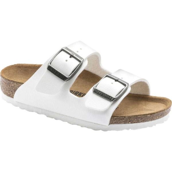 Children's Birkenstock Arizona Birko-Flor Slide White Birko-Flor