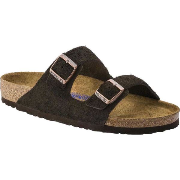 Birkenstock Arizona Suede with Soft Footbed Slide Mocha Suede with Soft Footbed