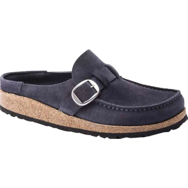 Women's Birkenstock Buckley Moc Toe Suede Clog Night Suede