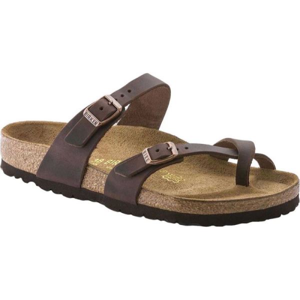 Women's Birkenstock Mayari Oiled Leather Thong Sandal Habana Oiled Leather