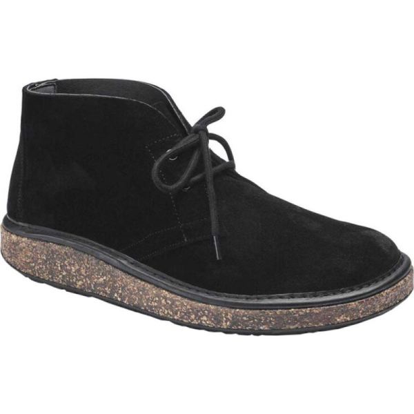 Men's Birkenstock Milton Chukka Boot Black Suede