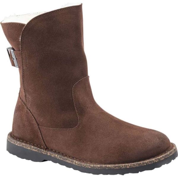 Women's Birkenstock Upsalla Shearling Mid Boot Espresso/Natural Suede/Shearling