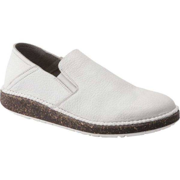 Women's Birkenstock Callan Convertible Slip On Sneaker White Pebbled Leather