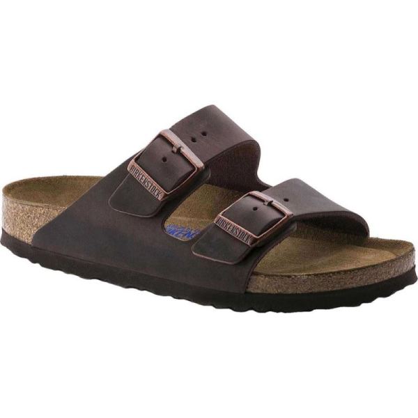 Birkenstock Arizona Soft Footbed Oil Leather Slide Habana Oiled Leather