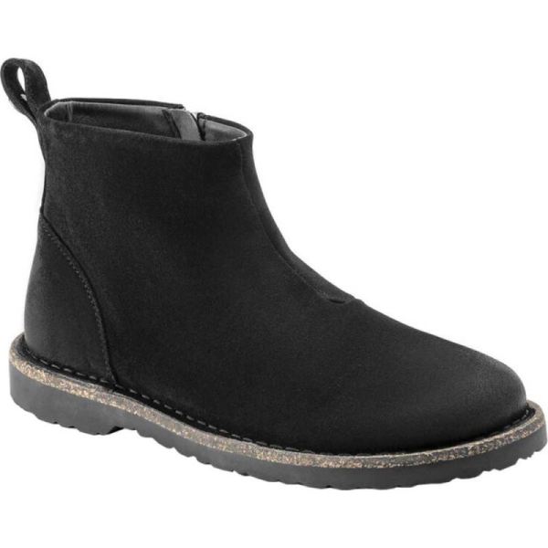 Women's Birkenstock Melrose Suede Bootie Black Suede