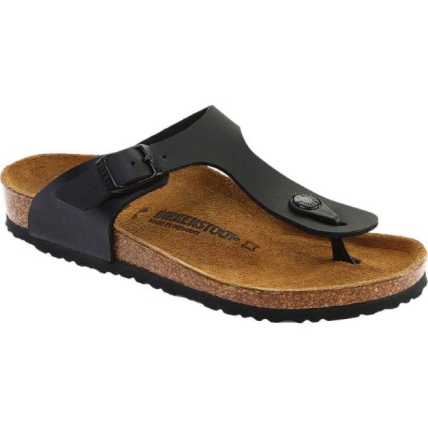 Girls' Birkenstock Gizeh Birko-Flor Thong Sandal Black Birko-Flor