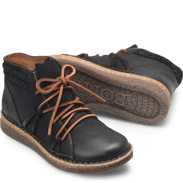 Born | Women's Temple II Boots - Black Distressed (Black) | Quick Ship