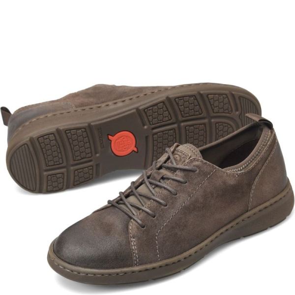 Born | Men's Miles Slip-Ons & Lace-Ups - Taupe Mud Distressed (Brown) | Quick Ship