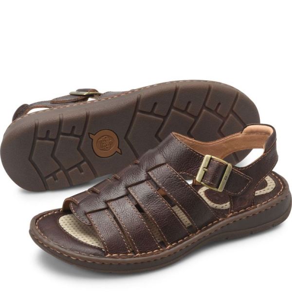 Born | Men's Wichita Sandals - Brown Walrus (Brown) | Quick Ship