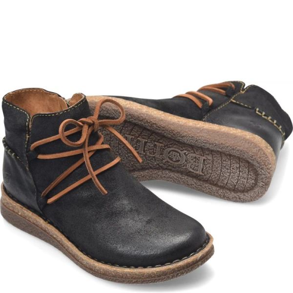 Born | Women's Calyn Boots - Black Distressed (Black) | Quick Ship