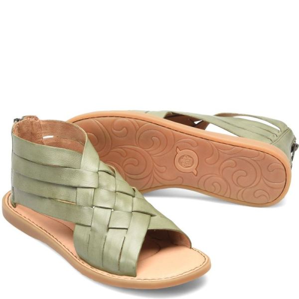 Born | Women's Iwa Woven Sandals - Olivea Green (Green) | Quick Ship