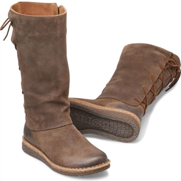 Born | Women's Sable Boots - Taupe Avola Distressed (Tan) | Quick Ship