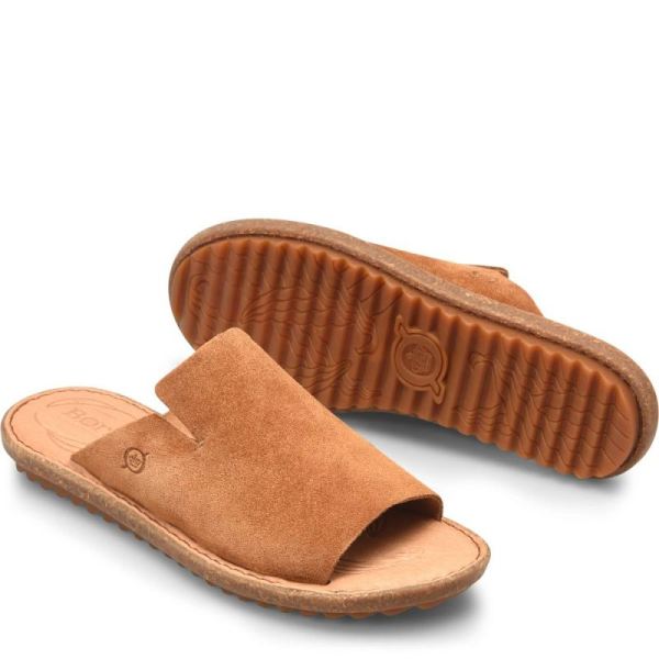 Born | Women's Mesilla Sandals - Tan Camel Suede (Brown) | Quick Ship