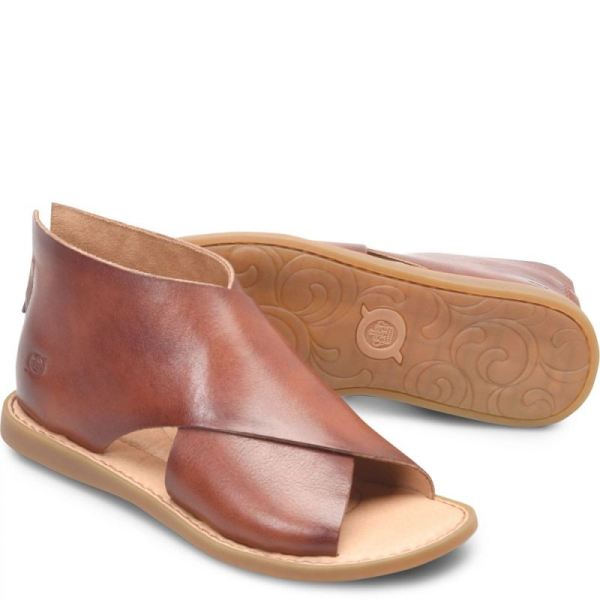 Born | Women's Iwa Sandals - Dark Tan Bourbon (Brown) | Quick Ship