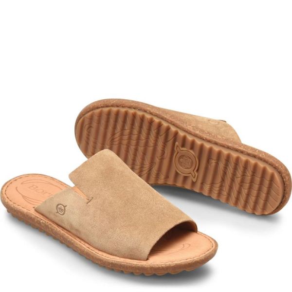 Born | Women's Mesilla Sandals - Taupe Suede (Tan) | Quick Ship