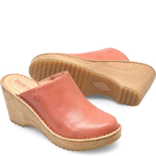 Born | Women's Natalie Clogs - Rust Cayenne (Orange) | Quick Ship
