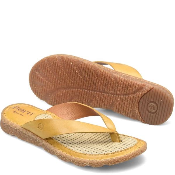 Born | Women's Bora Basic Sandals - Ocre (Yellow) | Quick Ship