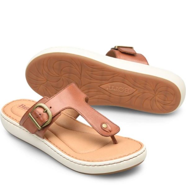 Born | Women's Jules Sandals - Cognac Brown (Brown) | Quick Ship