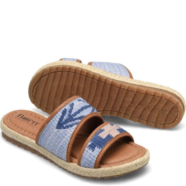 Born | Women's Ellie Sandals - Blue Fabric (Blue) | Quick Ship