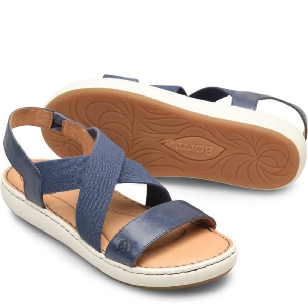 Born | Women's Jayla Sandals - Navy Combo (Blue) | Quick Ship