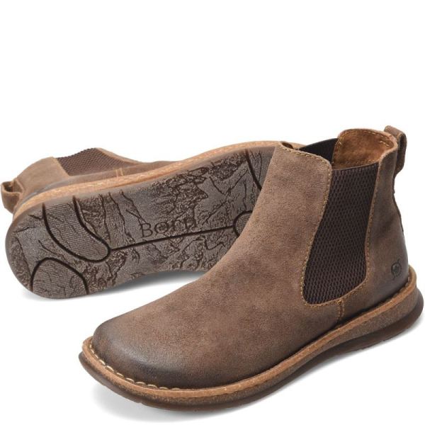 Born | Men's Brody Boots - Taupe Avola Distressed (Tan) | Quick Ship