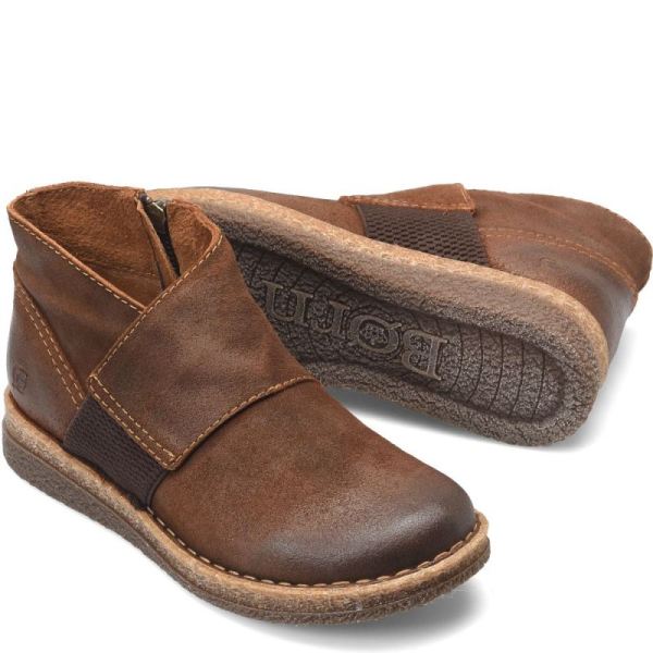 Born | Women's Tora Boots - Glazed Ginger Distressed (Brown) | Quick Ship