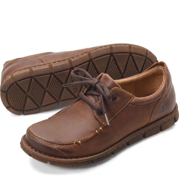 Born | Men's Joel Slip-Ons & Lace-Ups - Etiope Oiled Distressed (Brown) | Quick Ship