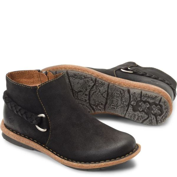Born | Women's Toya Boots - Black Distressed (Black) | Quick Ship