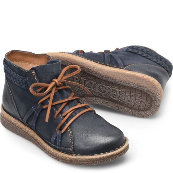 Born | Women's Temple II Boots - Navy Indigo Distressed (Blue) | Quick Ship