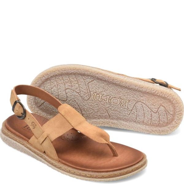 Born | Women's Cammie Sandals - Camel Suede (Tan) | Quick Ship