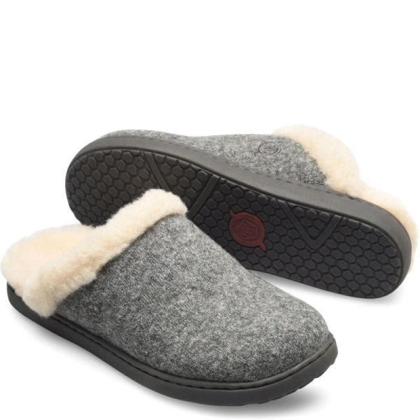 Born | Women's Zoe Clogs - Grey Wool Combo (Grey) | Quick Ship