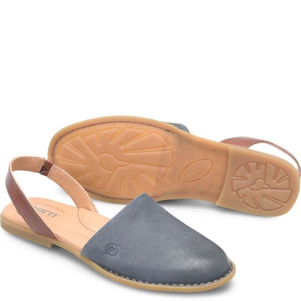 Born | Women's Leif Slip-Ons & Lace-Ups - Light Jeans Distressed (Blue) | Quick Ship