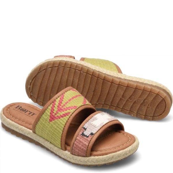 Born | Women's Ellie Sandals - Green Fabric (Green) | Quick Ship
