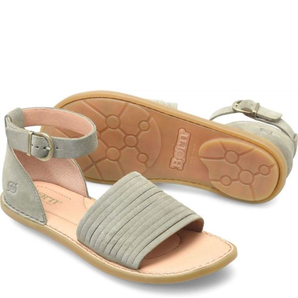 Born | Women's Margot Sandals - Scandinavian Green Suede (Green) | Quick Ship