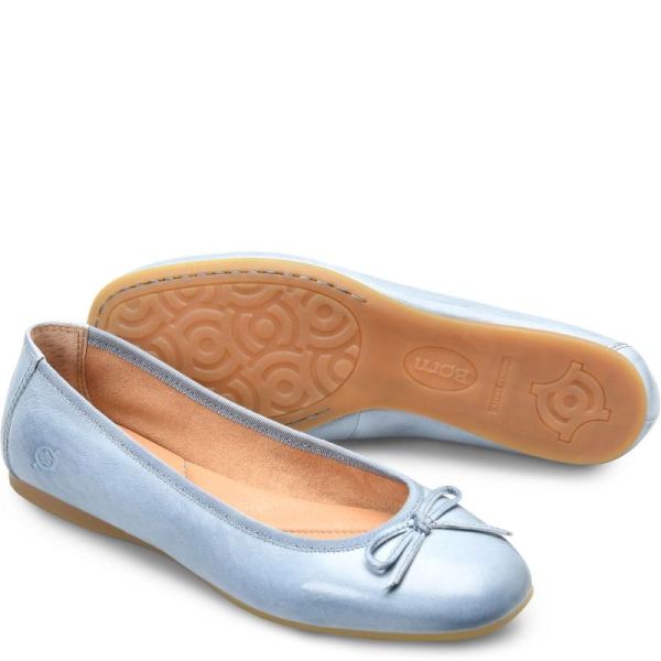 Born | Women's Brin Flats - Light Blue Sky (Blue) | Quick Ship