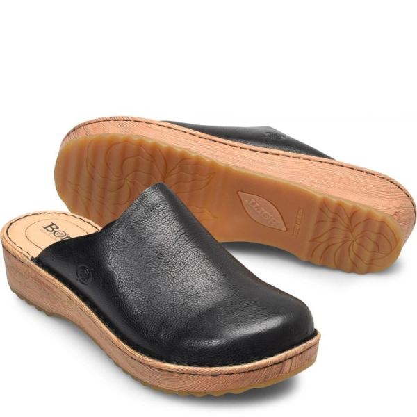 Born | Women's Andy Clogs - Black | Quick Ship