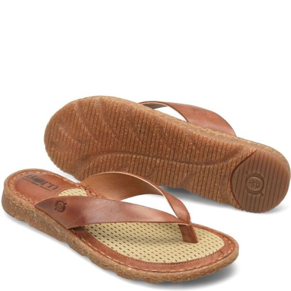 Born | Women's Bora Basic Sandals - Light Brown (Brown) | Quick Ship