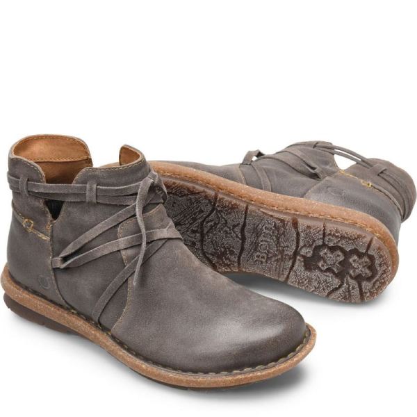 Born | Women's Tarkiln Boots - Wet Weather Distressed (Grey) | Quick Ship