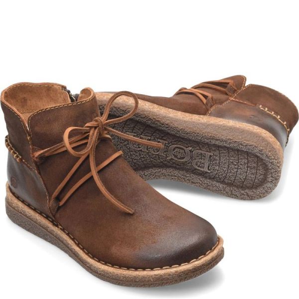Born | Women's Calyn Boots - Glazed Ginger Distressed (Brown) | Quick Ship